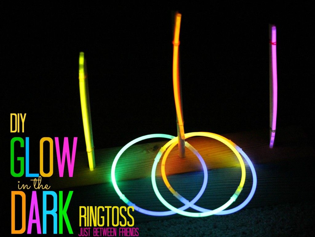 Ring toss with glow sticks
