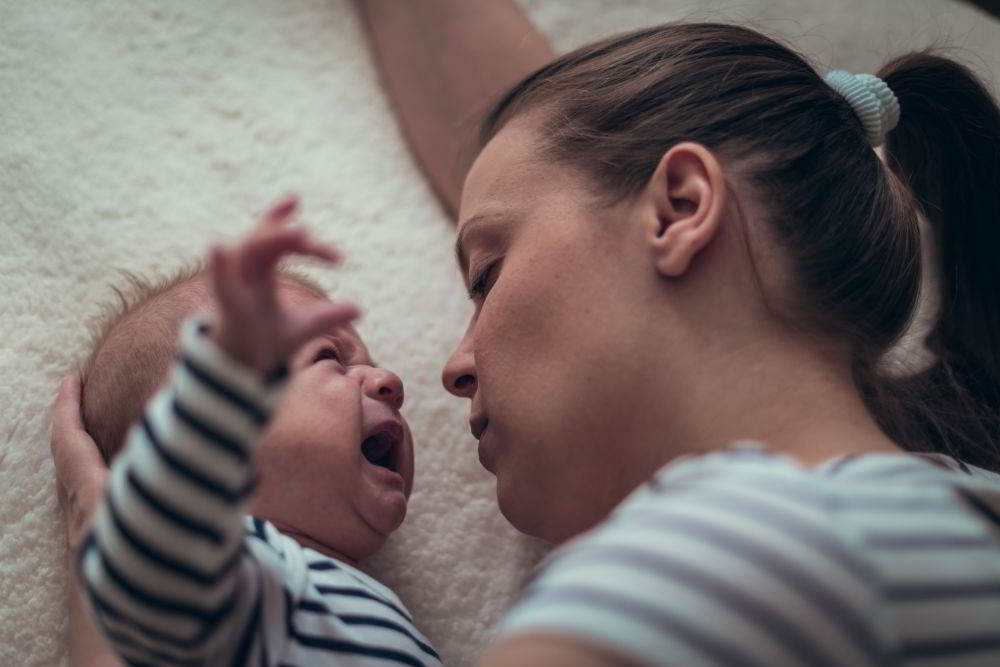 newborn wakes up screaming