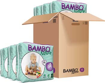 5. Bamboo Nature Baby Diapers (Size 4)