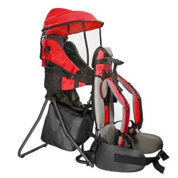 1. ClevrPlus Cross Country Baby Backpack Hiking Child Carrier Toddler Red