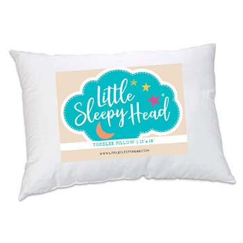 2. Little Sleepy Head Toddler Pillow, White, 13 X 18
