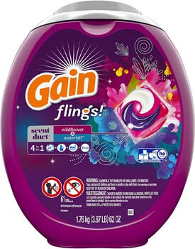 3. Gain Flings! Scent Duets Laundry Detergent Wildflower Pacs