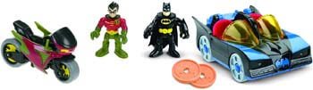 2. Fisher-Price Imaginext DC Super Friends, Batmobile & Cycle