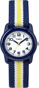 3. Timex Boys Time Machines Analog Elastic Fabric Strap Watch