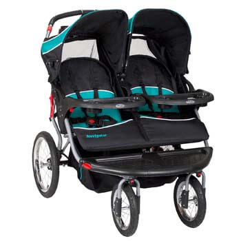 2. Baby Trend Navigator Double Jogger Stroller, Tropic