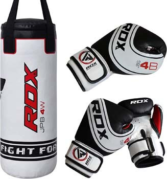 9. RDX Kids Punching Bag Heavy Boxing 2FT UNFILLED MMA Punching Training Gloves Kickboxing