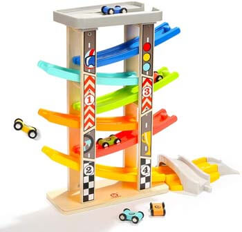 2. TOP BRIGHT Toddler Car Track Toys