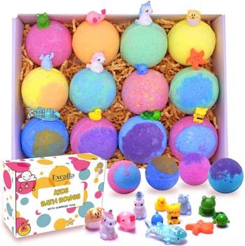 6. Excalla Kids Bath Bombs with Surprise Toys Inside