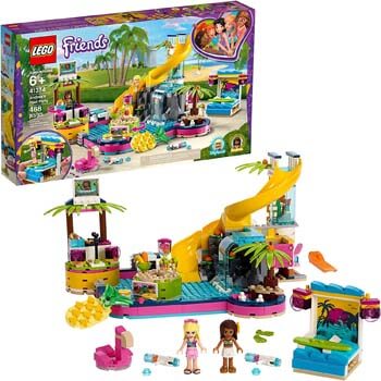 5. LEGO Friends Andrea's Pool Party 41374 Toy Pool Building Set