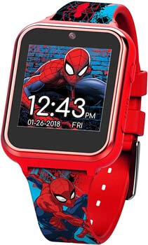 5. Marvel Boys' Touch-Screen Watch with Silicone Strap, red, 19.5 (Model. SPD4588AZ)