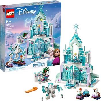 2. LEGO Disney Princess Elsa's Magical Ice Palace 43172 Toy Castle Building Kit