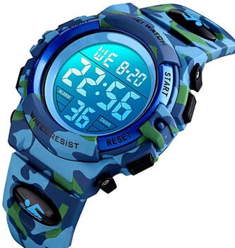 7. Kids Digital Watch Outdoor Sports 50M Waterproof Electronic Watches