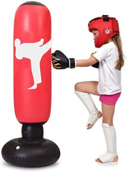 7. TUOWEI Kids Punching Bag, Inflatable Punching Bag