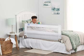 2. Regalo Swing Down 54-Inch Extra Long Bed Rail Guard, with Reinforced Anchor Safety System