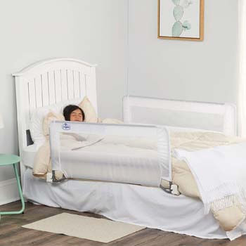 8. Regalo Swing Down Double Sided Bed Rail Guard, with Reinforced Anchor Safety System
