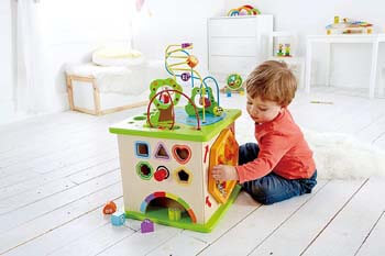 1. Country Critters Wooden Activity Play Cube by Hape