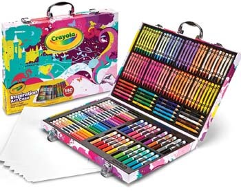 3. Crayola Inspiration Art Case in Pink, Coloring Set, Gifts for Girls & Boys, Age 5+, 140 Count