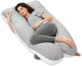 10. NiDream Bedding Pregnancy Pillows, Full Body Pillow with Washable Cotton Cover