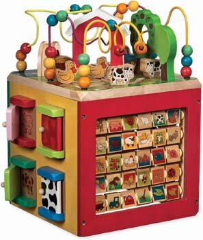 2. Battat – Wooden Activity Cube