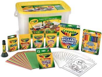 4. Crayola Super Art Coloring Kit, Styles Vary, Amz Exclusive, 100+ Pcs, Gift for Kids