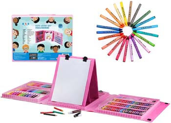 7. H & B Kids Art Supplies 208-Piece for Painting & Drawing, Art Set Case