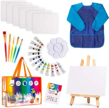 8. ColorCrayz Kids Art Set | 27-Piece Acrylic Paint Set