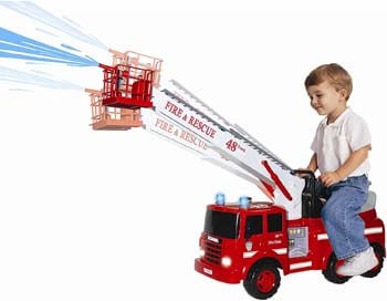 8. SKYTEAM Action Fire Engine Ride-On