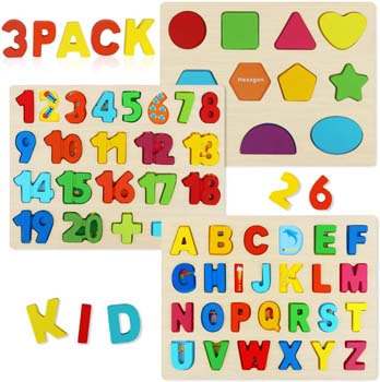6. Aitey Wooden Alphabet Number Puzzles
