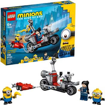 8. LEGO Minions Unstoppable Bike Chase (75549) Minions Toy Building Kit
