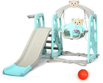 3. Costzon 4 in 1 Toddler Climber and Swing Set